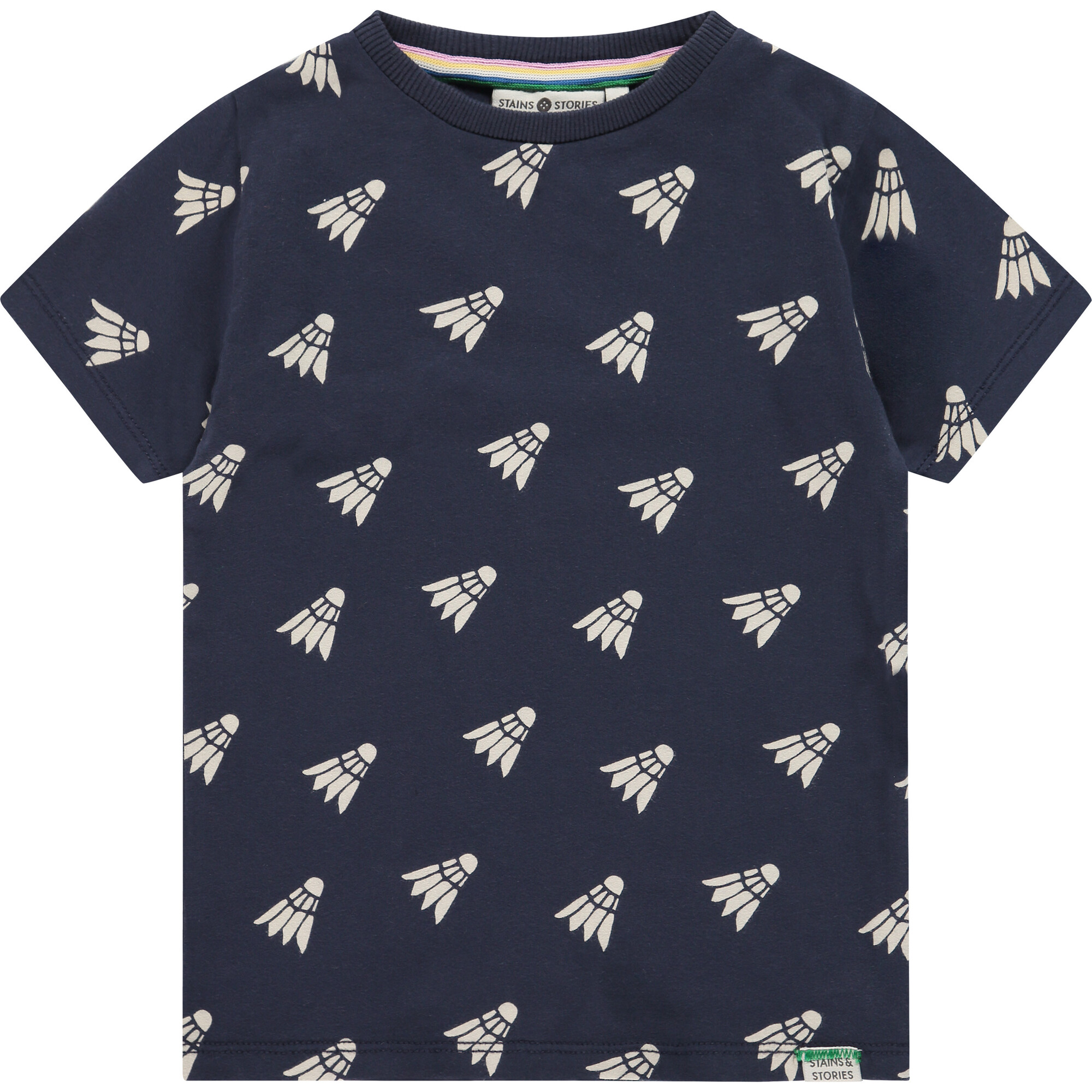 Badminton Birdie T-Shirt, Dark Royal Navy - T-Shirts - 1