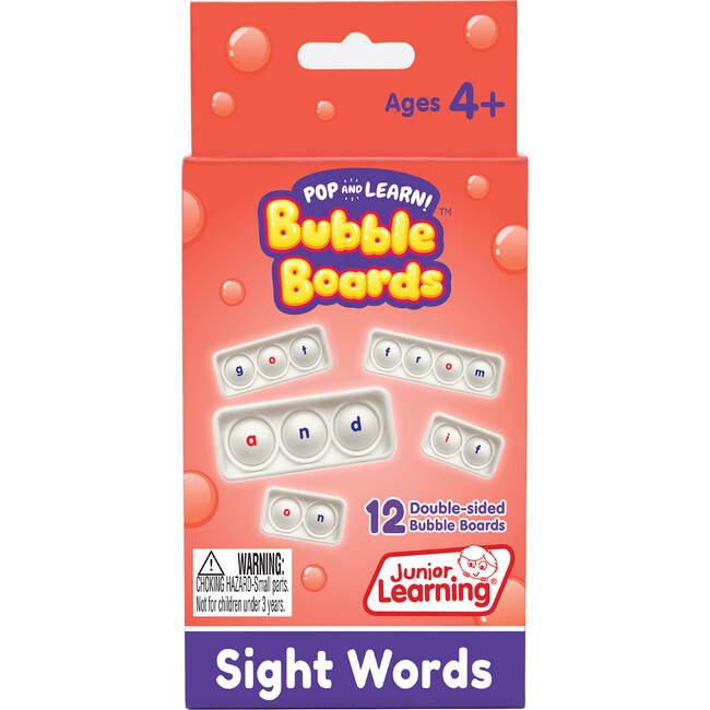Sight Word Bubble Boards: Junior Learning Pop and Learn Game