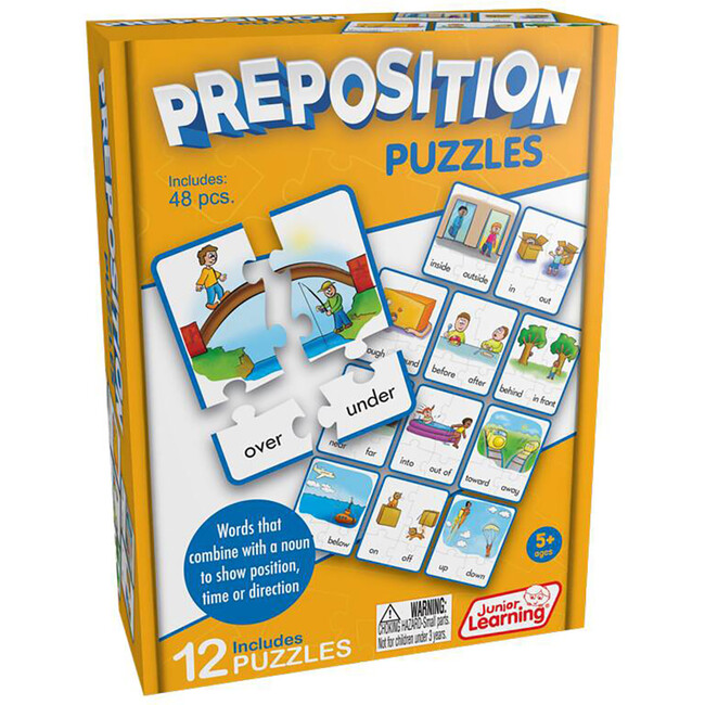 Preposition Puzzles for Ages 5-8, Grade 1 Grade 2 Learning