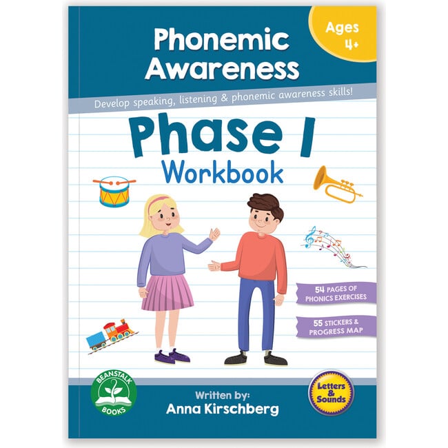 Phase 1 Phonemic Awareness Educational Learning Workbook