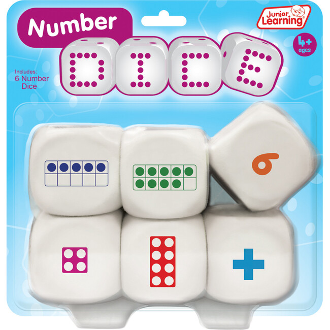 Number Dice for Ages 4-6 Pre Kindergarten Learning