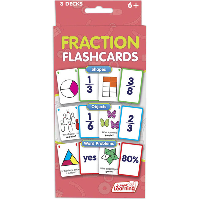 Fraction Flashcards for Ages 6-9+