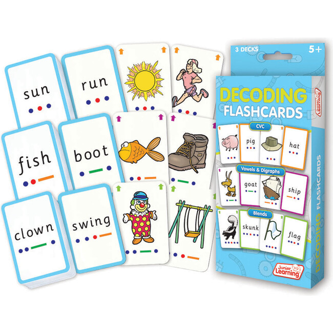 Decoding Flashcards, 162 Cards, Ages 5+