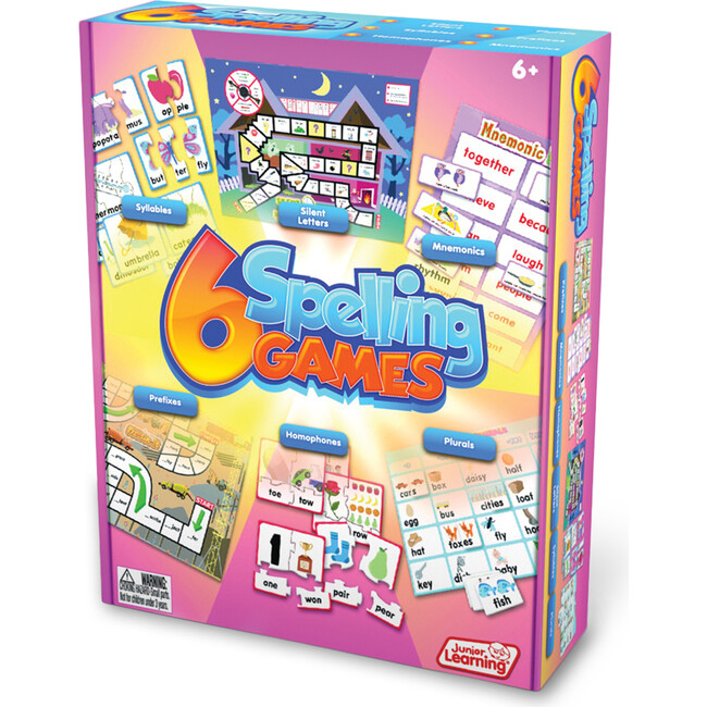 6 Spelling Games Board Game for Ages 6+ Grade 1 Grade 2 Learning