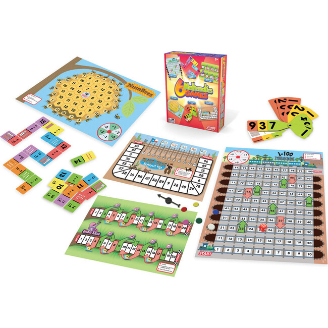 6 Mathematics Games Board Game for Ages 5-8 Grade 1 Grade 2 Learning