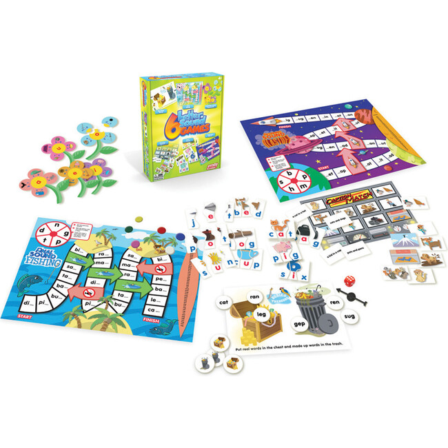 6 Letter Sound Games Board Game for Ages 4-5 Kindergarten Learning