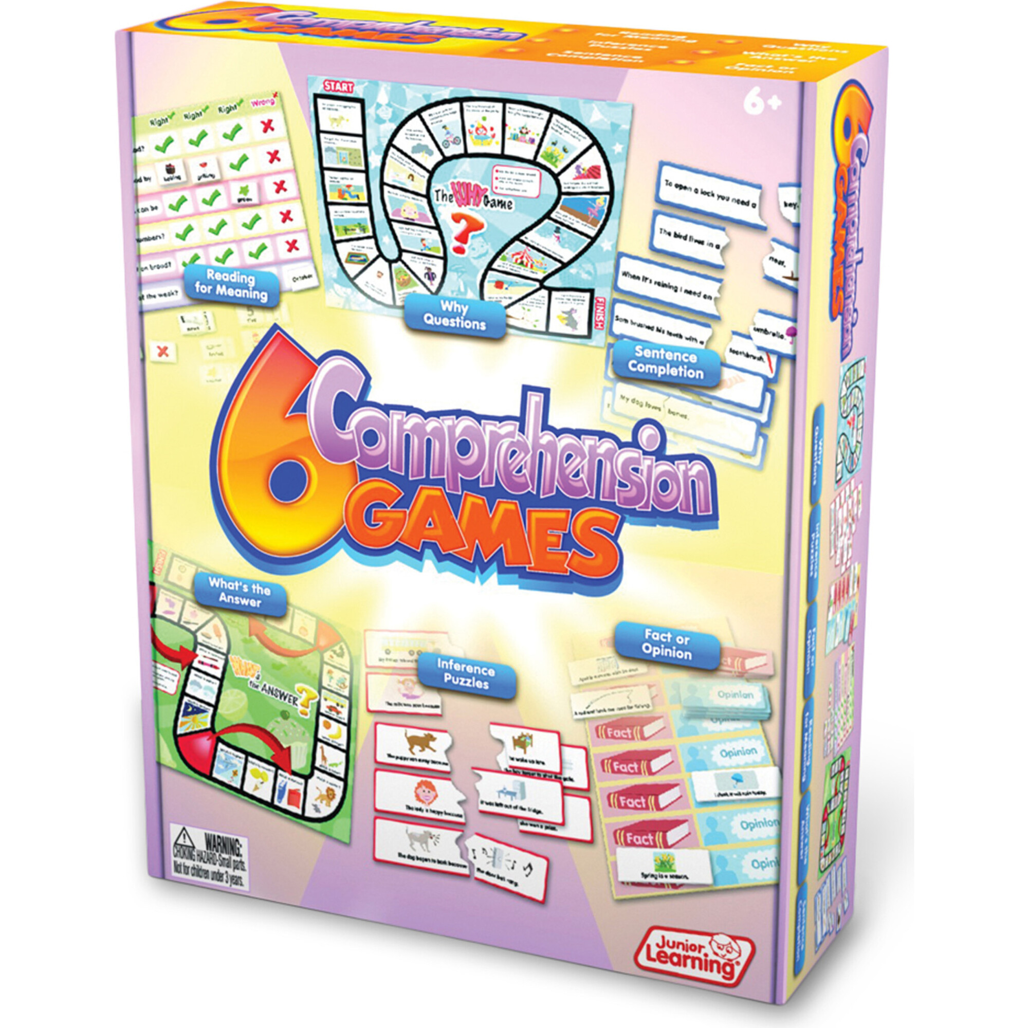 6 Comprehension Games Board Game for Ages 6-9+ - Educational Toys - 1