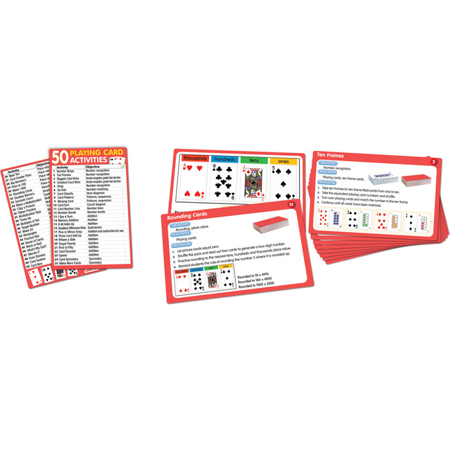 50 Playing Card Activities, Kindergarten Grade 2 Learning - STEM Toys - 2