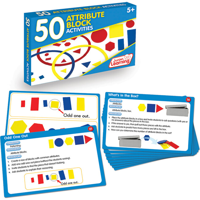 50 Attribute Block Activities, Kindergarten Grade 1 Learning - Classroom Resources - 3