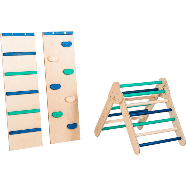 Ocean Climbing Triangle with Ladder and Rock Wall, Starter Size