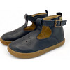 Lark Leather, Navy - T-Straps - 1 - thumbnail