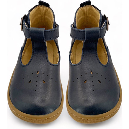 Lark Leather, Navy - T-Straps - 3