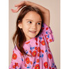Tie Waist Short Flutter Sleeve Dress, Indian Poppy - Dresses - 2