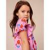 Tie Waist Short Flutter Sleeve Dress, Indian Poppy - Dresses - 4