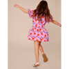 Tie Waist Short Flutter Sleeve Dress, Indian Poppy - Dresses - 6