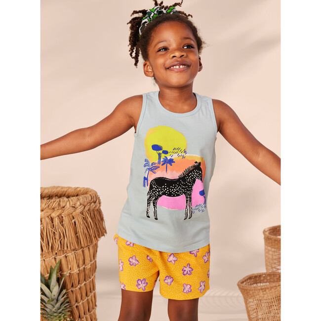 Spotted Zebra Tank Top, Sky - Tank Tops - 2