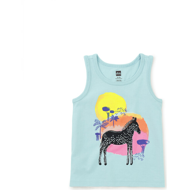Spotted Zebra Tank Top, Sky - Tank Tops - 5