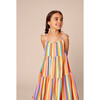 Tie Shoulder Tiered Dress, Lamu Sunset Stripe - Dresses - 9