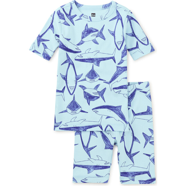 In Your Dreams Above-Knee Short Pajama Set, Algarve Sharks - Pajamas - 3