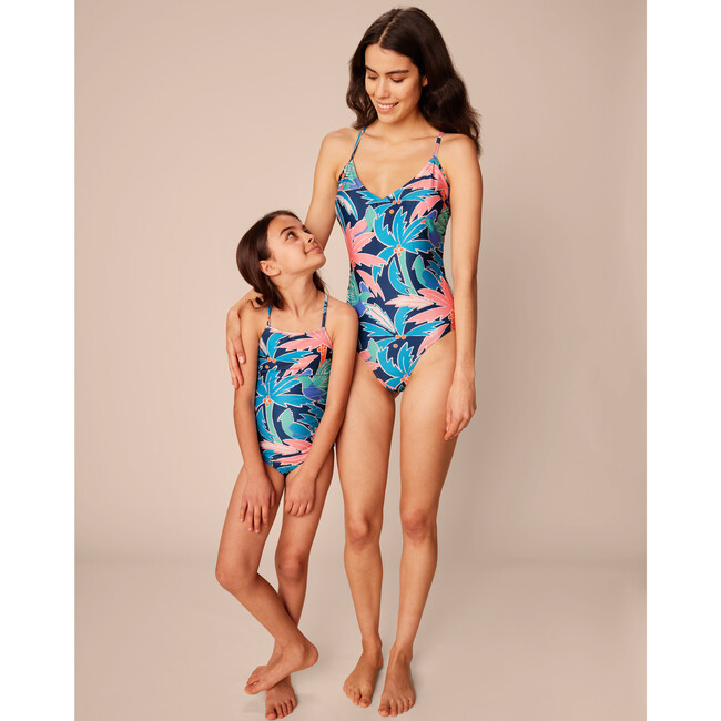 Cross Back Strap One-Piece Swimsuit, Turaco Palm - One Pieces - 8