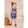 Baby Tie Shoulder Smocked Chest & Hem Set, Wavy Plumeria - Mixed Apparel Set - 4