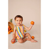 Baby Sleeveless Tie Shoulder Romper, Lamu Sunset Stripe - Rompers - 5