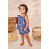 Baby Tie Shoulder Smocked Chest & Hem Set, Wavy Plumeria - Mixed Apparel Set - 7