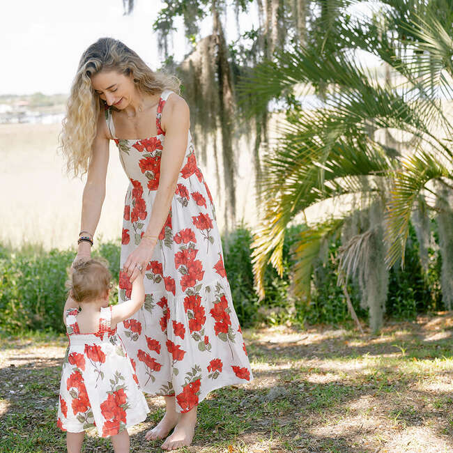 Womens Sierra Dress, Red Bougainvillea - Dresses - 3