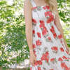 Womens Sierra Dress, Red Bougainvillea - Dresses - 4