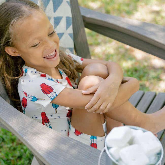 Kids Bamboo PJ Set, Rocket Pop - Pajamas - 4