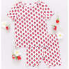 Kids Bamboo PJ Set, Petite Strawberries - Pajamas - 5