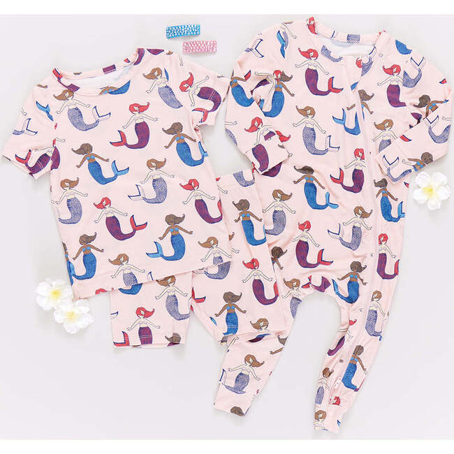 Kids Bamboo PJ Set, Mystical Mermaids - Pink Chicken Sleepwear | Maisonette
