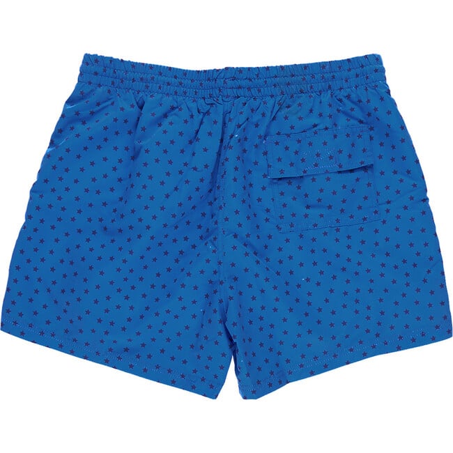 Mens Swim Trunk, Blue Ditsy Stars - Swim Trunks - 6