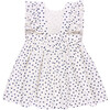 Girls Marceline Dress, Cream Ditsy Stars - Dresses - 6