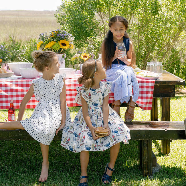 Girls Elsie Dress, Grilling Out - Dresses - 2