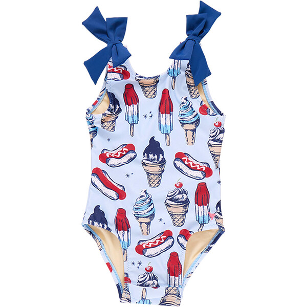 Baby Girls Shelly Suit, Summer Treats - Pink Chicken Swim | Maisonette 
