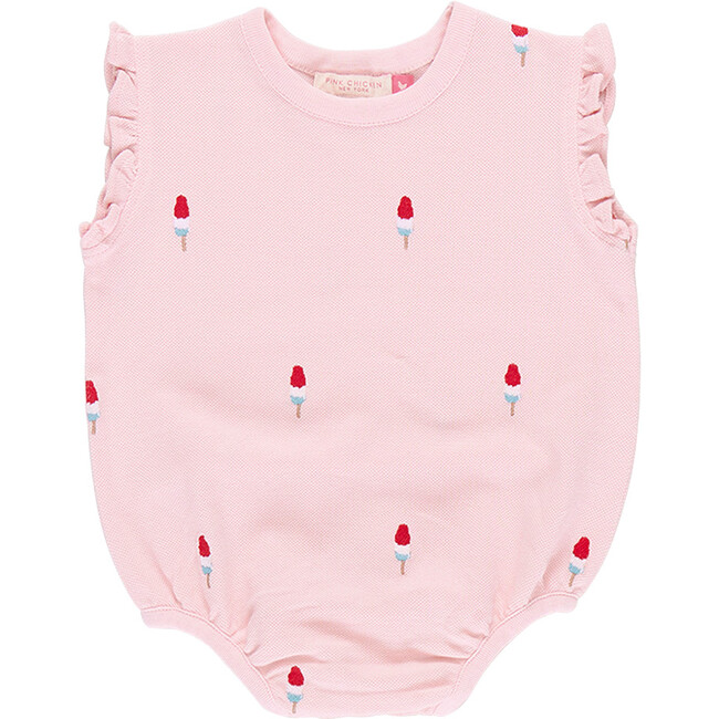 Baby Girls Phoebe Bubble, Pink Rocket Pop Embroidery