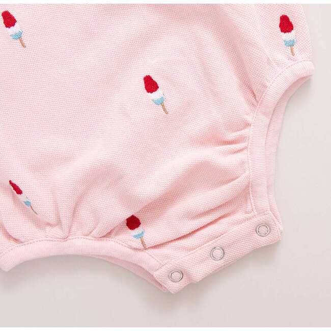 Baby Girls Phoebe Bubble, Pink Rocket Pop Embroidery - Onesies - 3