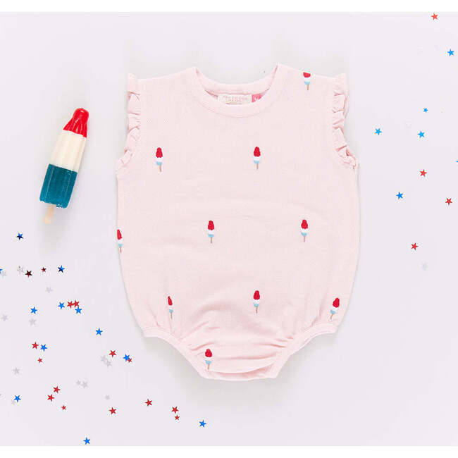 Baby Girls Phoebe Bubble, Pink Rocket Pop Embroidery - Onesies - 5