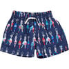 Baby Boys Swim Trunk, Navy Buoys - Swim Trunks - 1 - thumbnail