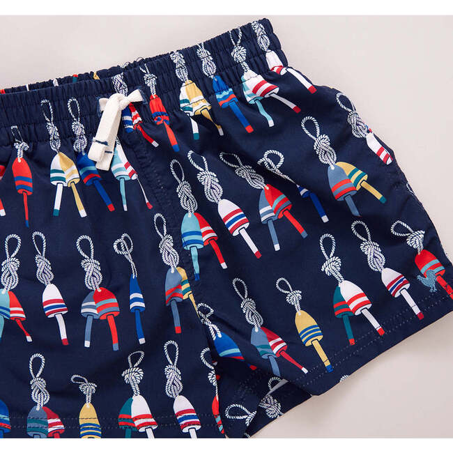 Baby Boys Swim Trunk, Navy Buoys - Swim Trunks - 2