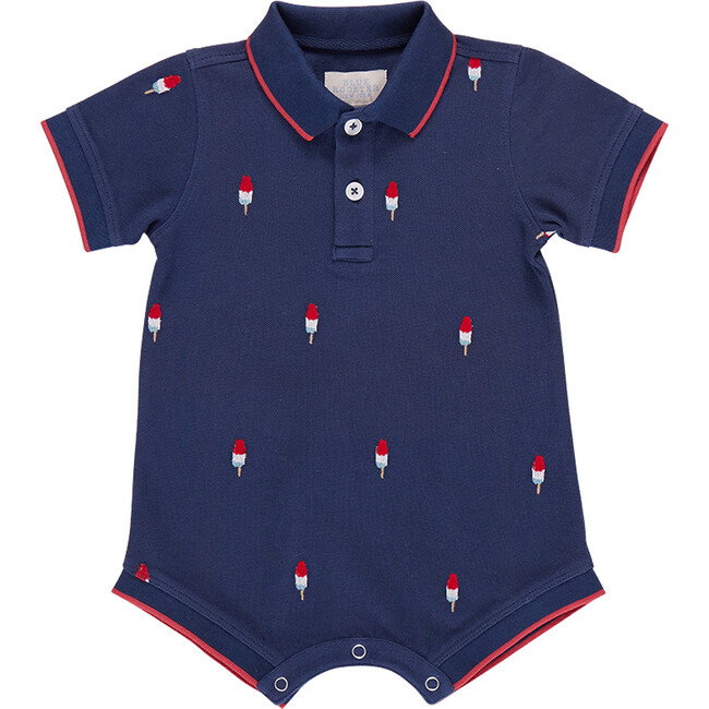 Baby Boys Alec Jumper, Navy Rocket Pop Embroidery