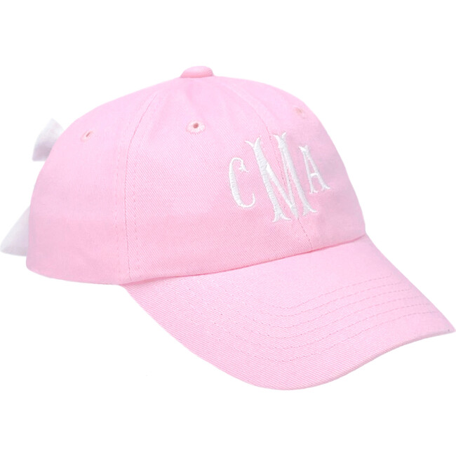 Customizable Bow Baseball Hat, Pink