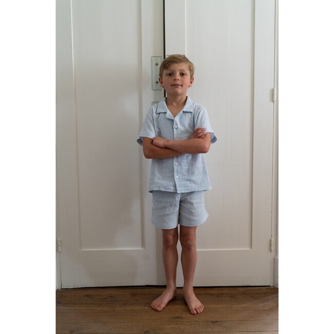 Rieur Top & Short Pyjamas, Lake Print - Pajamas - 2
