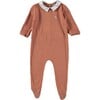 Dodu Little Pointed Collar Pyjamas, Brick - Pajamas - 1 - thumbnail