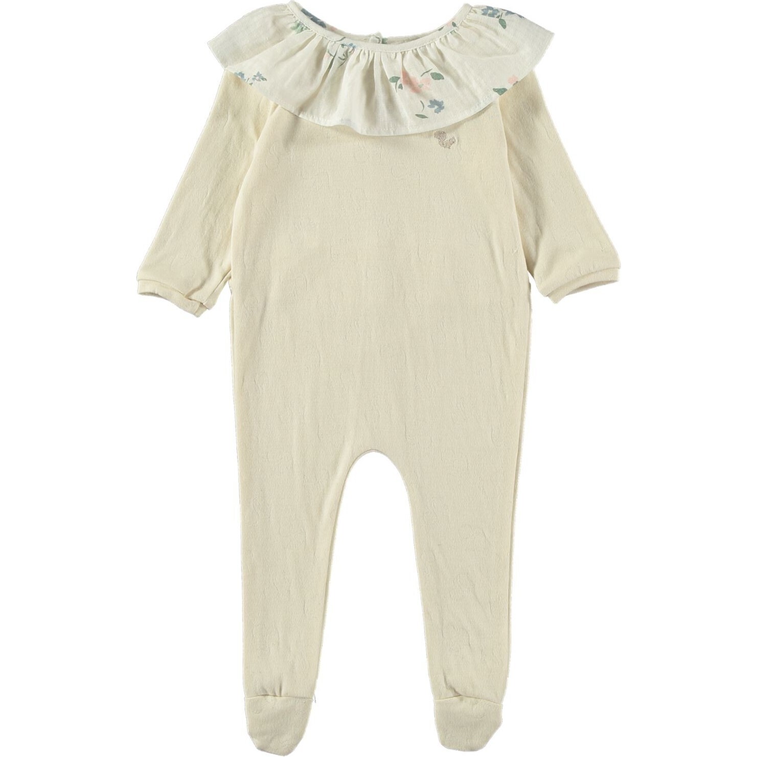 Caline Large Ruffle Collar Pyjamas, Papyrus - Pajamas - 1
