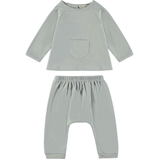 Baby Piccolo Top & Saroual Trousers Set, Eyelet