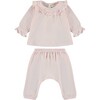 Baby Corolle Ruffle Top & Little Saroual Bottom Set, Petal - Mixed Apparel Set - 1 - thumbnail