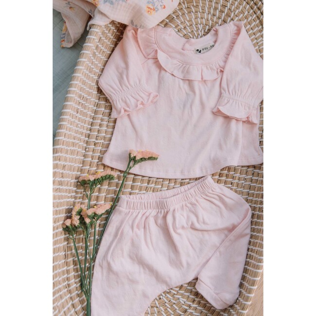 Baby Corolle Ruffle Top & Little Saroual Bottom Set, Petal - Mixed Apparel Set - 2