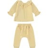 Baby Corolle Ruffle Top & Little Saroual Bottom Set, Vanilla - Mixed Apparel Set - 2